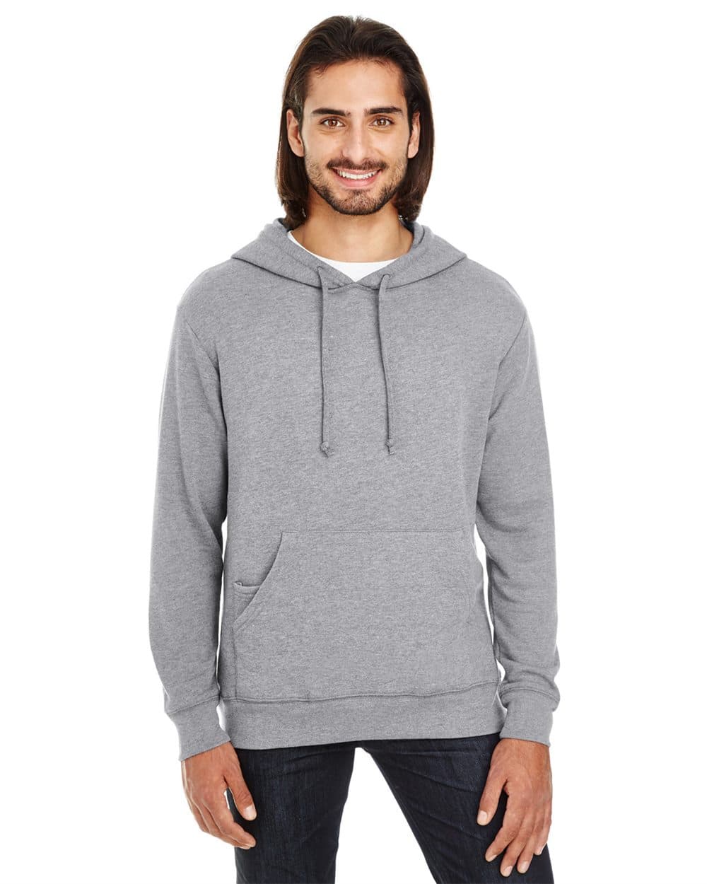 Threadfast Apparel Unisex Tri-Blend French Terry Hooded Sweatshirt