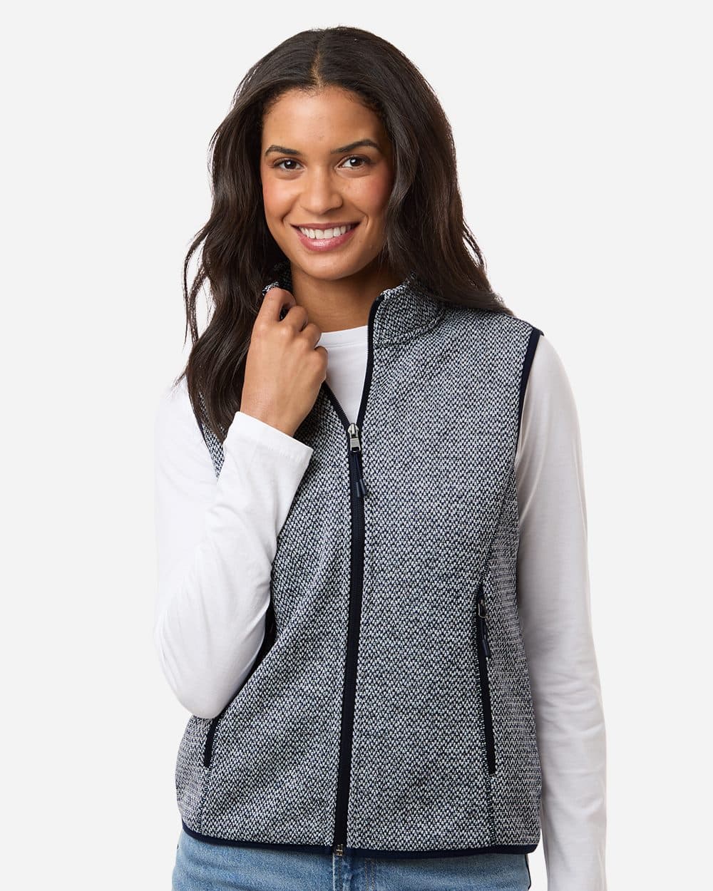 North End Women's Jasper Jacquard Fleece Vest