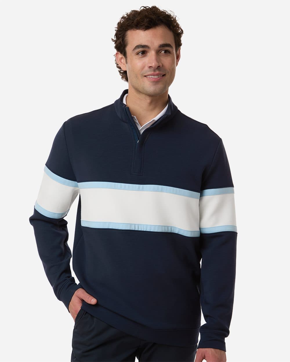 Swannies Men's Owen Quarter-Zip Colorblock Pullover