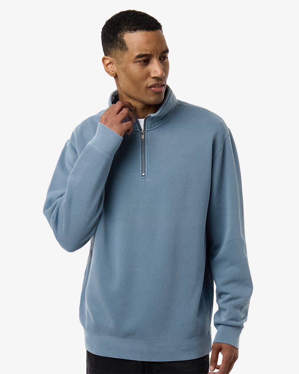 Independent Trading Co. Unisex Pigment-Dyed Quarter-Zip Pullover