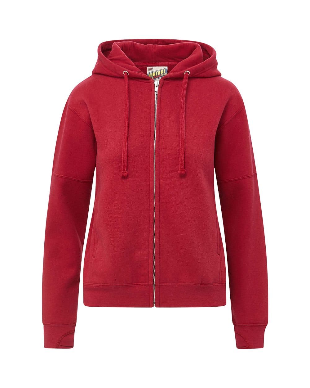 MV Sport Women's Vintage Fleece Hooded Full-Zip Sweatshirt