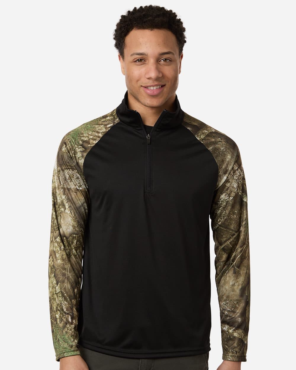 RealTree Unisex Realtree® Performance Colorblocked Quarter-Zip Pullover