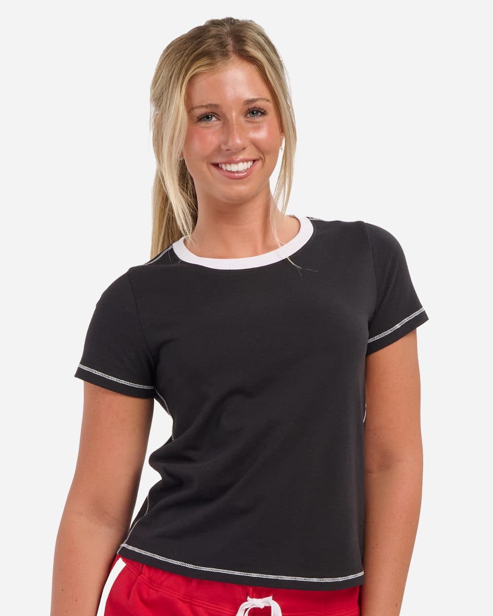 Boxercraft Women's Contrast Stitch Baby Tee