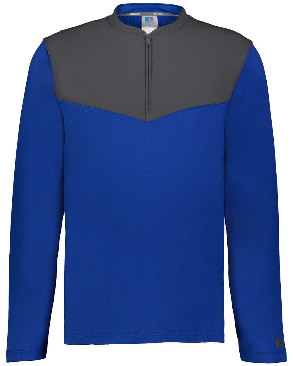 Russell Athletic Unisex Sideline Grid Fleece Quarter-Zip Pullover