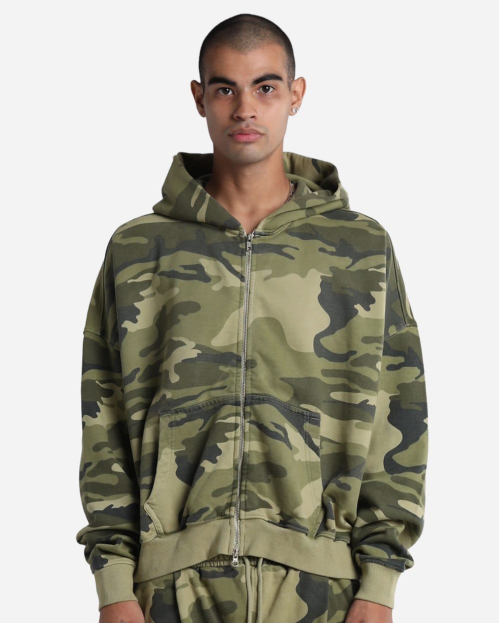 Shaka Wear Unisex Garment-Dyed Cropped Full-Zip Hoodie Sweatshirt
