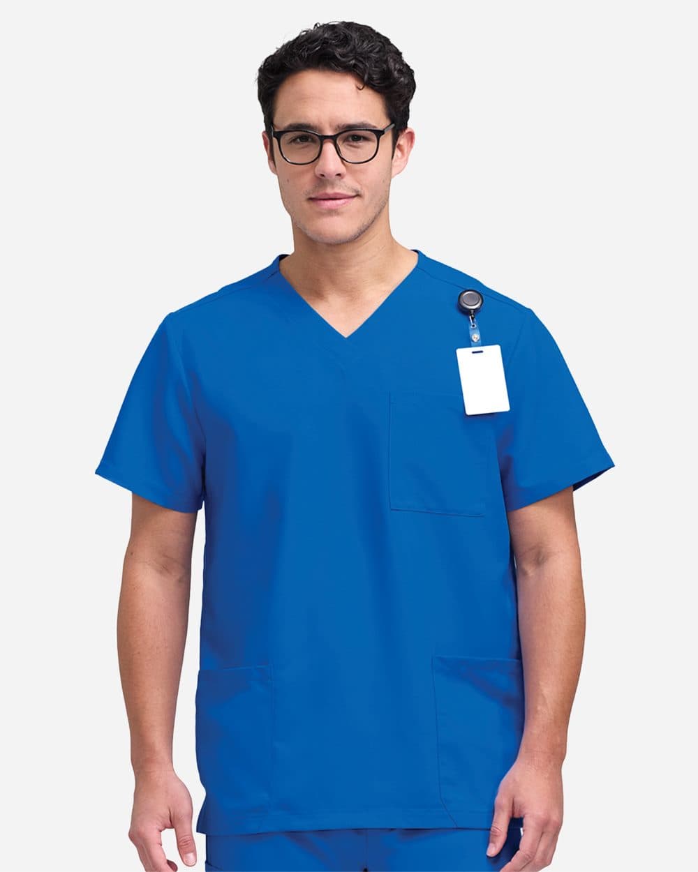 Hanes Men's V-Neck 3 Pocket Scrub Top