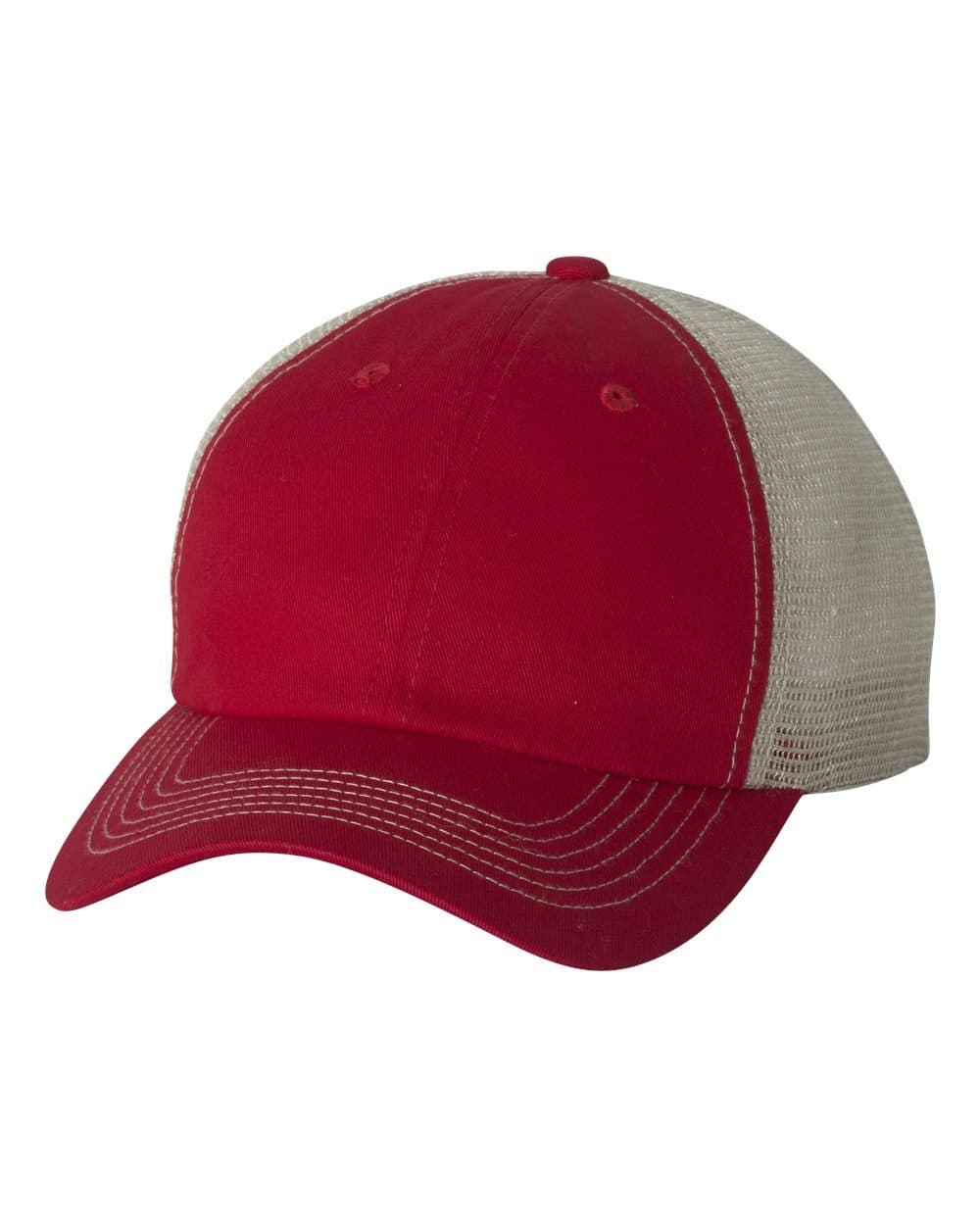 Valucap Contrast-Stitch Mesh-Back Cap