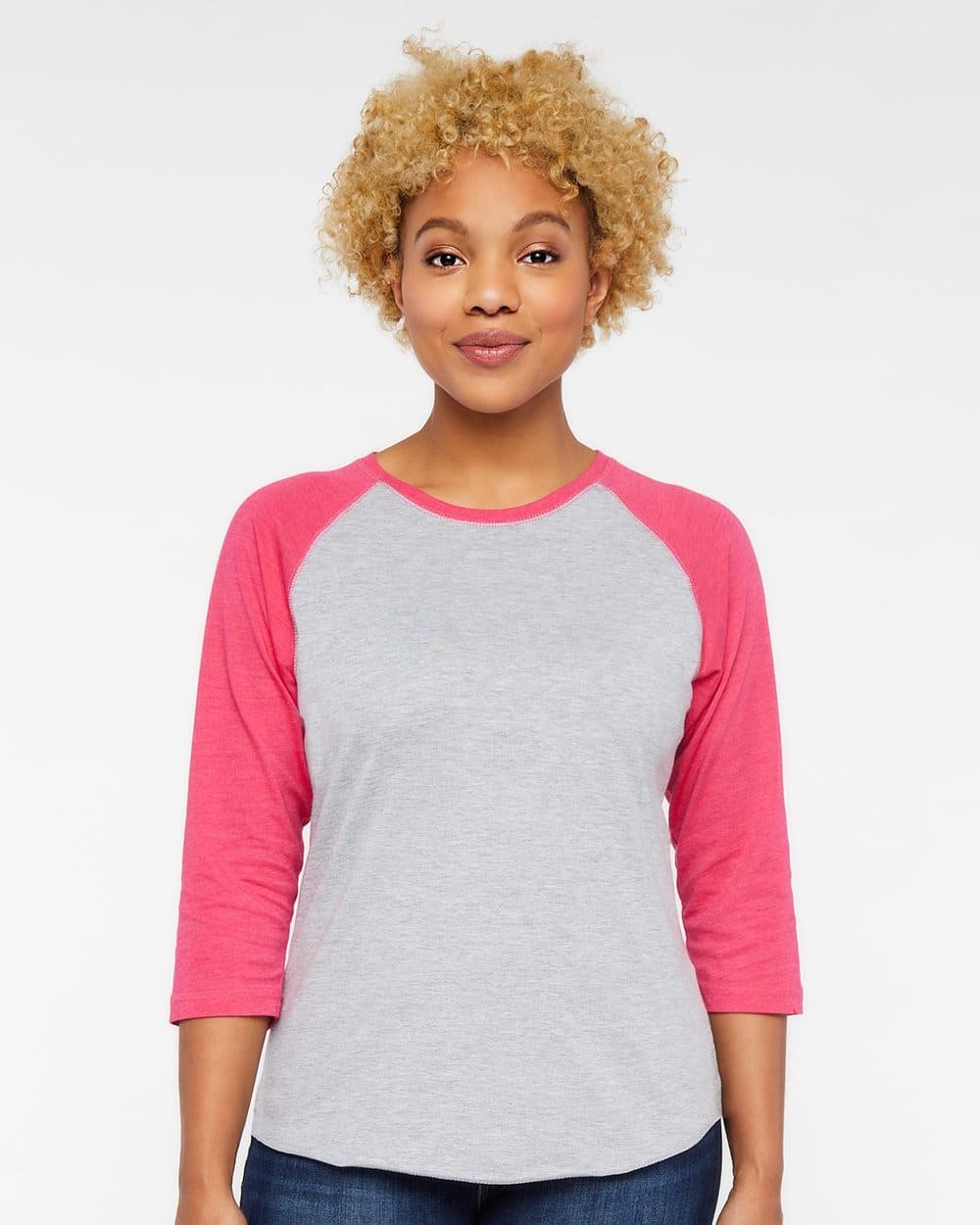LAT Women's Baseball Fine Jersey Three-Quarter Sleeve Tee