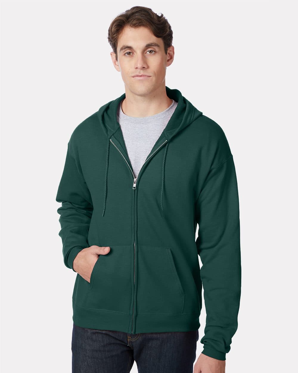 Hanes Unisex EcoSmart® Full-Zip Hooded Sweatshirt