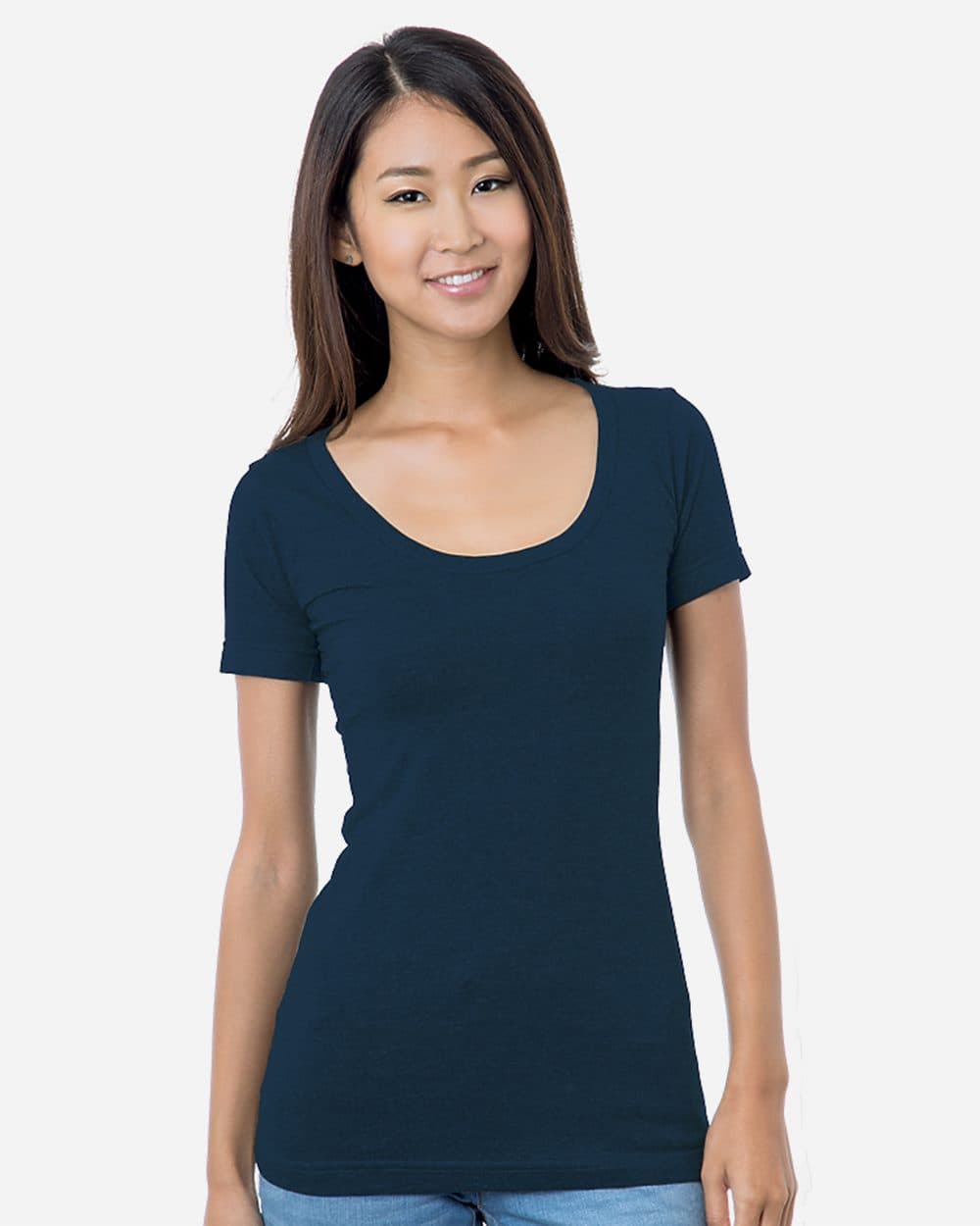Bayside Women's USA-Made Scoop Neck T-Shirt (3405)