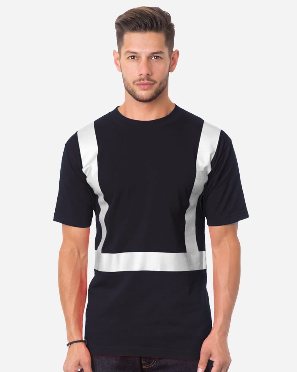 Bayside Unisex USA-Made High Visibility Pocket T-Shirt