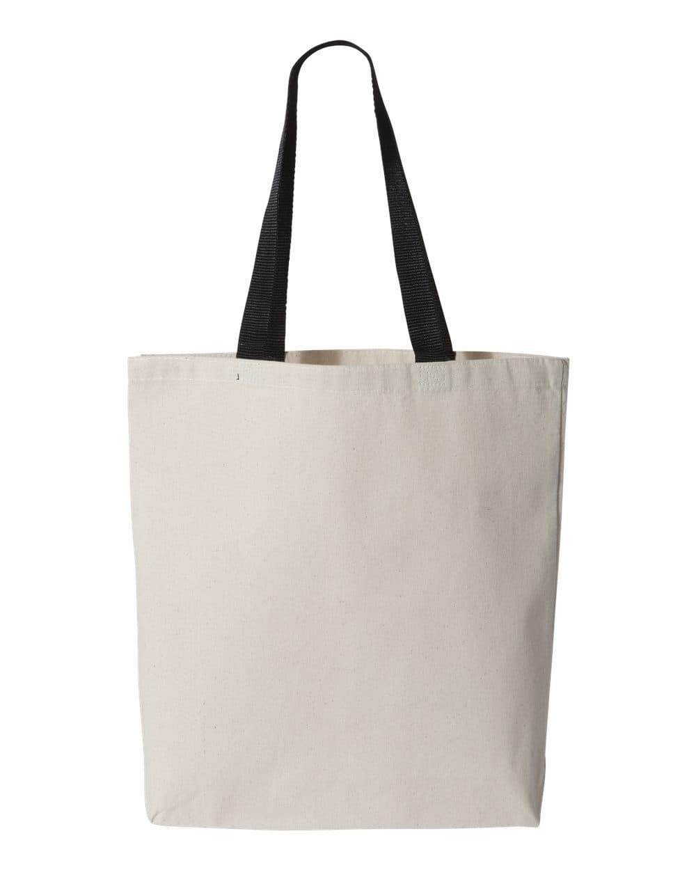 Q-Tees 11L Canvas Tote with Contrast-Color Handles
