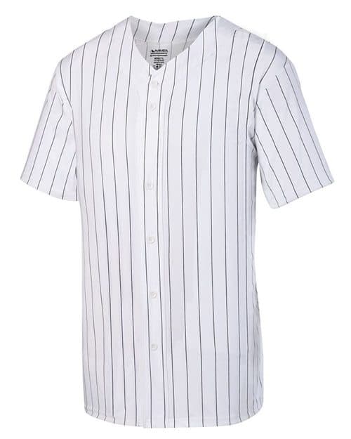 Augusta Sportswear Unisex Pinstripe Full Button Baseball Jersey