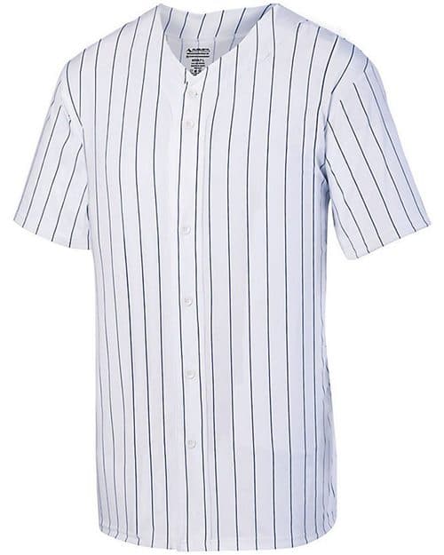 Augusta Sportswear Youth Pinstripe Full Button Baseball Jersey