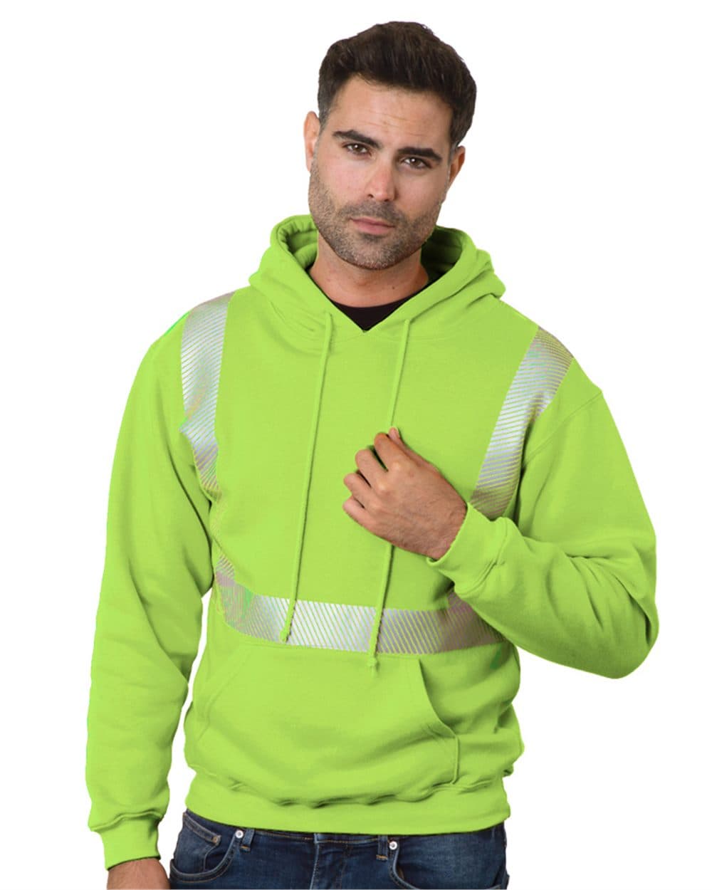 Bayside Unisex USA-Made High Visibility Hooded Sweatshirt