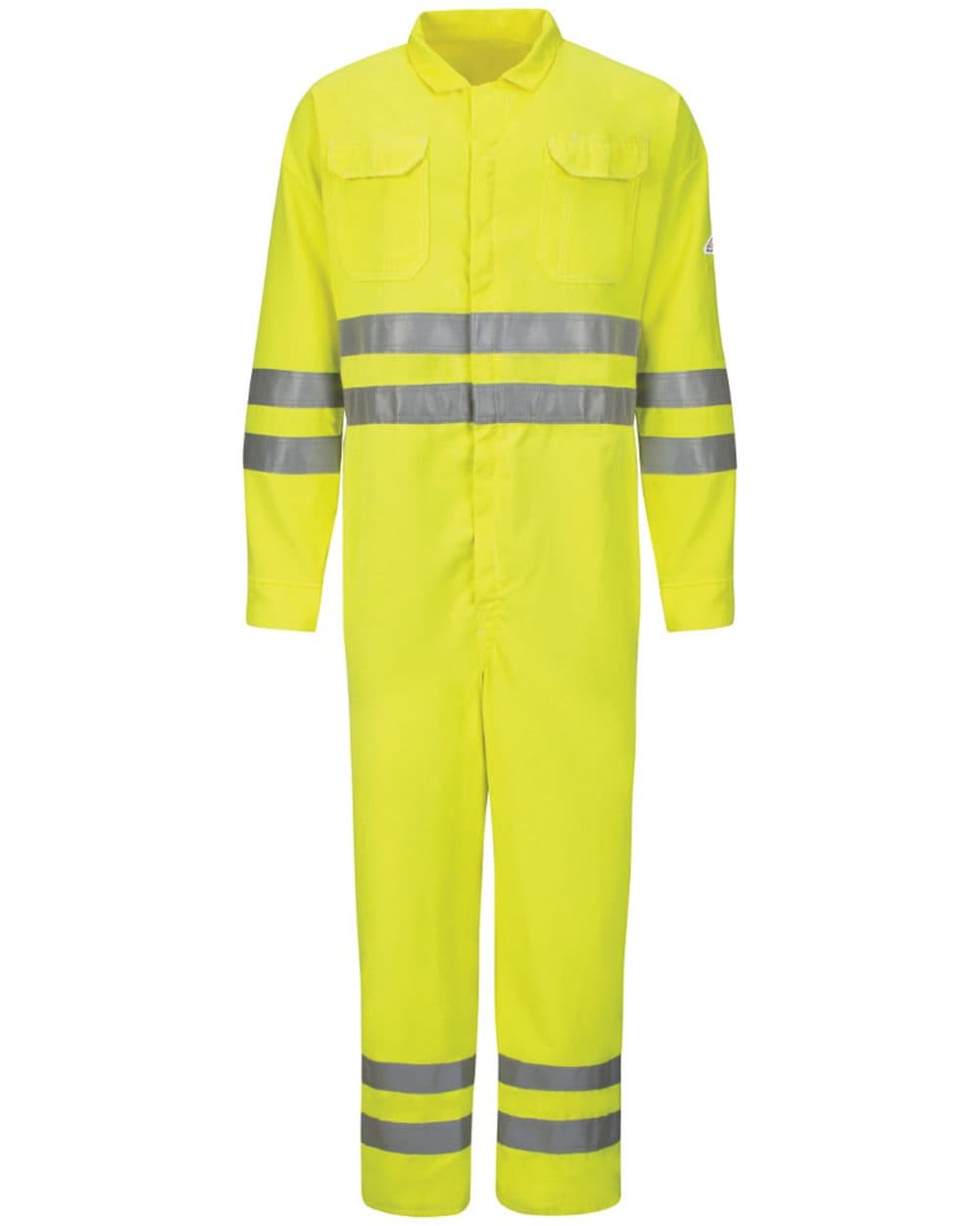 Bulwark Men's Hi-Vis Deluxe Coverall with Reflective Trim - CoolTouch® 2 - 7 oz.
