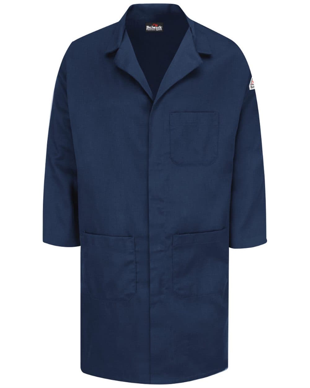 Bulwark Men's Concealed Snap Front Lab Coat - EXCEL FR® ComforTouch® - 6 oz.