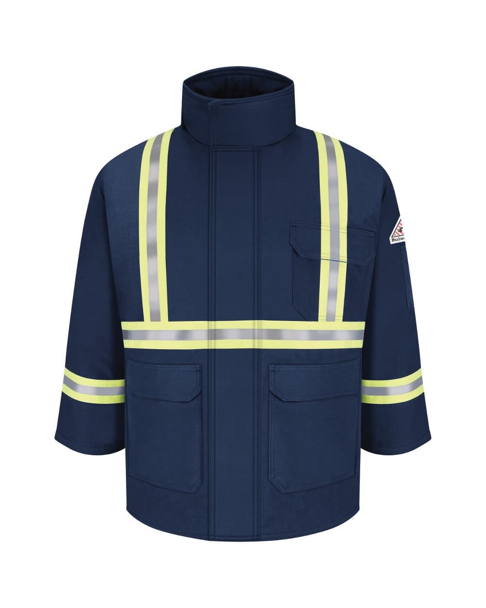 Bulwark Men's Long Deluxe Parka With Reflective Trim - EXCEL FR® ComforTouch