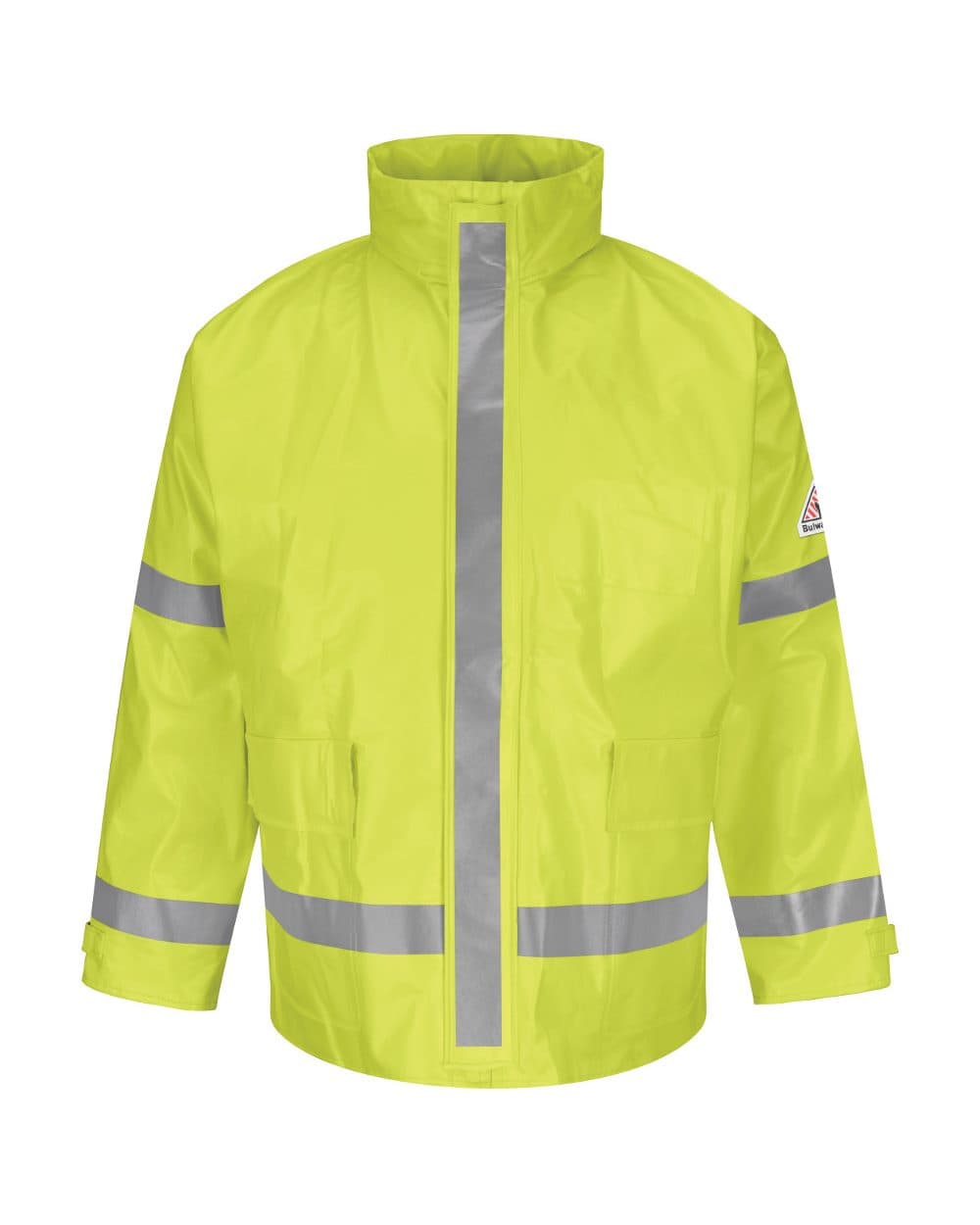 Bulwark Men's Hi-Visibility Flame-Resistant Rain Jacket