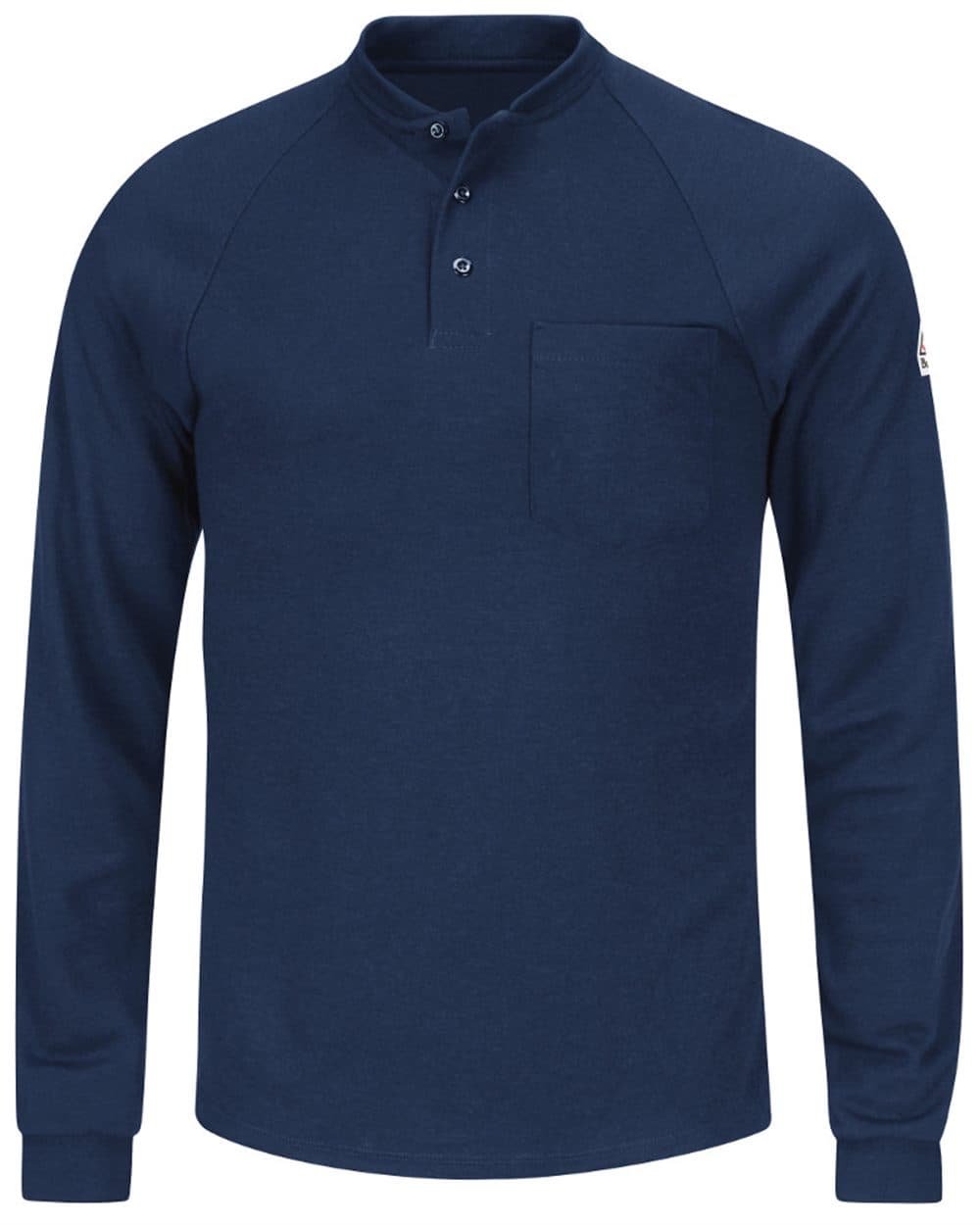 Bulwark Men's Long Sleeve Henley Shirt- CoolTouch®2
