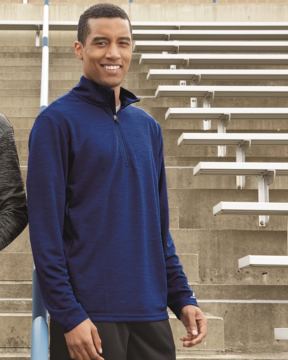 Russell Athletic Men's Striated Quarter-Zip Pullover