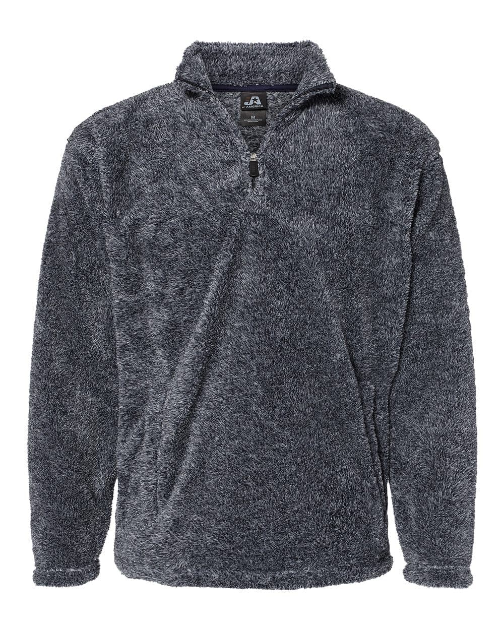 J. America Unisex Boundary Shag Frosty Sherpa Quarter-Zip Pullover