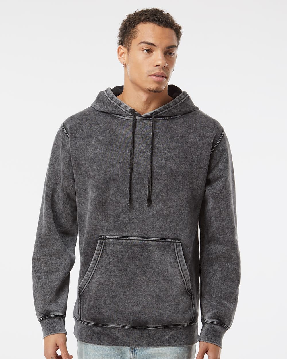Independent Trading Co. Unisex Midweight Mineral Wash Hooded Sweatshirt