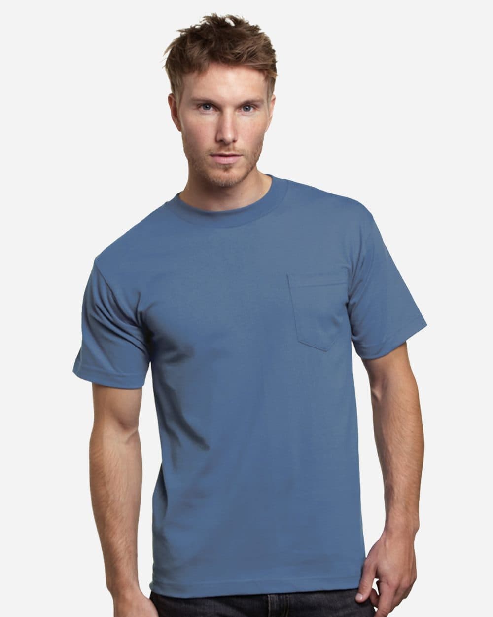 Bayside Unisex USA-Made Pocket T-Shirt
