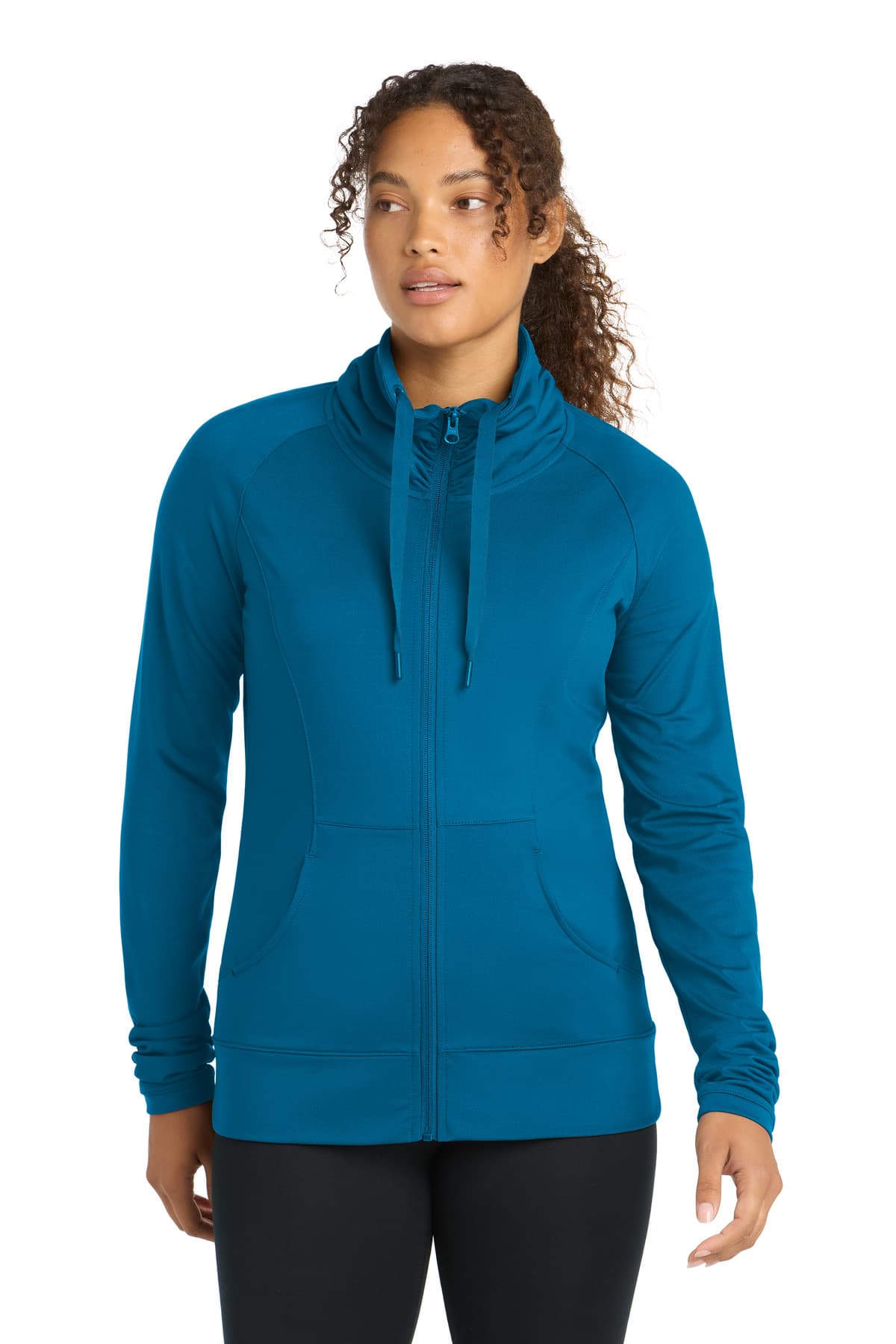 Sport-Tek ® Women's Sport-Wick ® Stretch Full-Zip Jacket. LST852 thumbnail 4