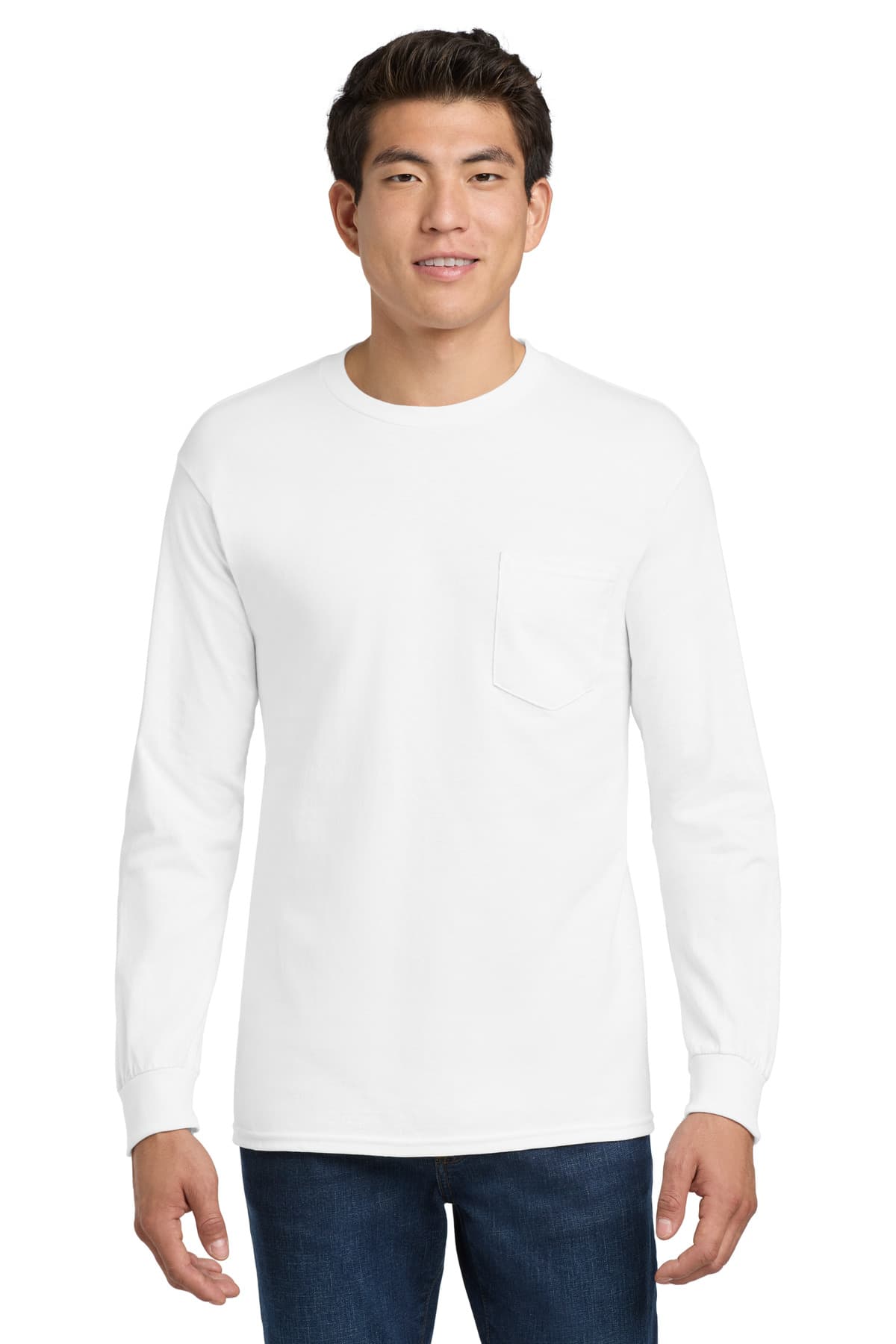 Gildan ® - Ultra Cotton ® 100% US Cotton Long Sleeve T-Shirt with Pocket. 2410 thumbnail 7