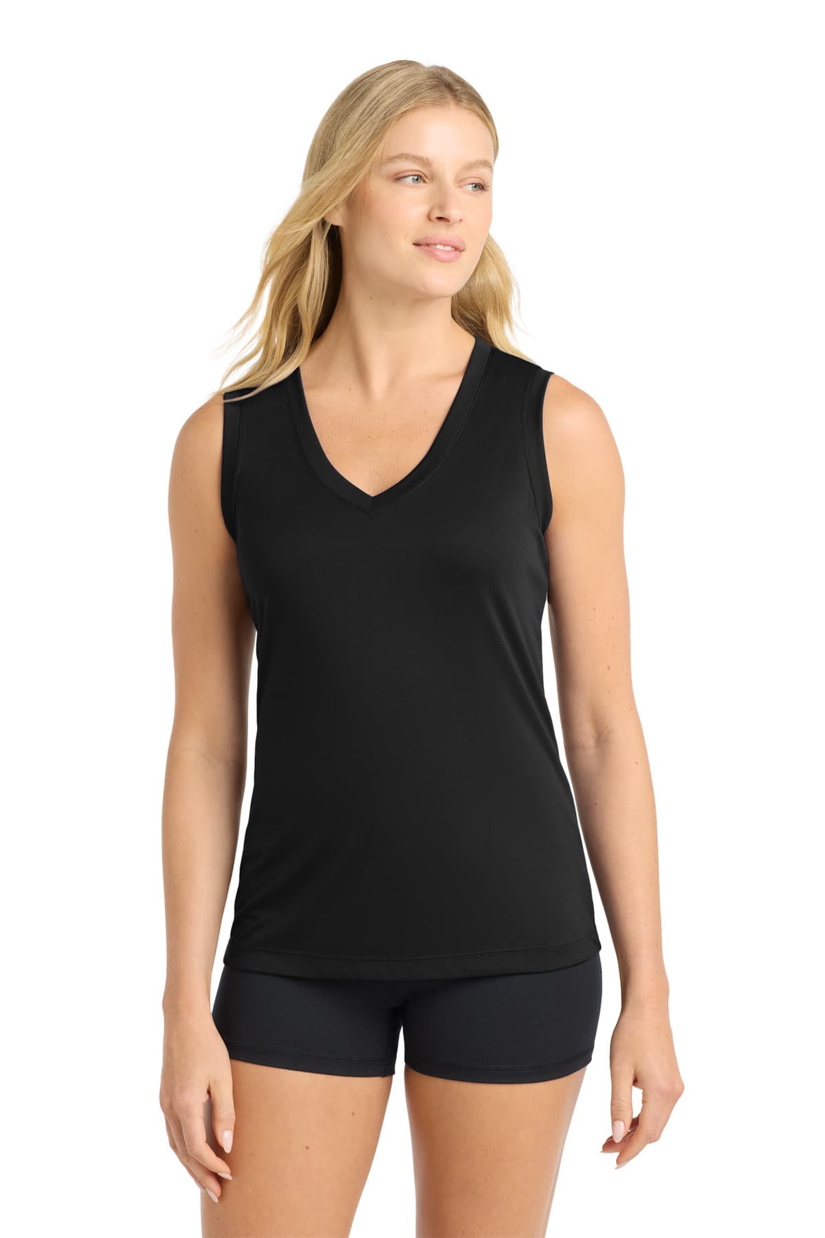 Sport-Tek ® Women's Sleeveless PosiCharge ® Competitor V-Neck Tee. LST352 thumbnail 2