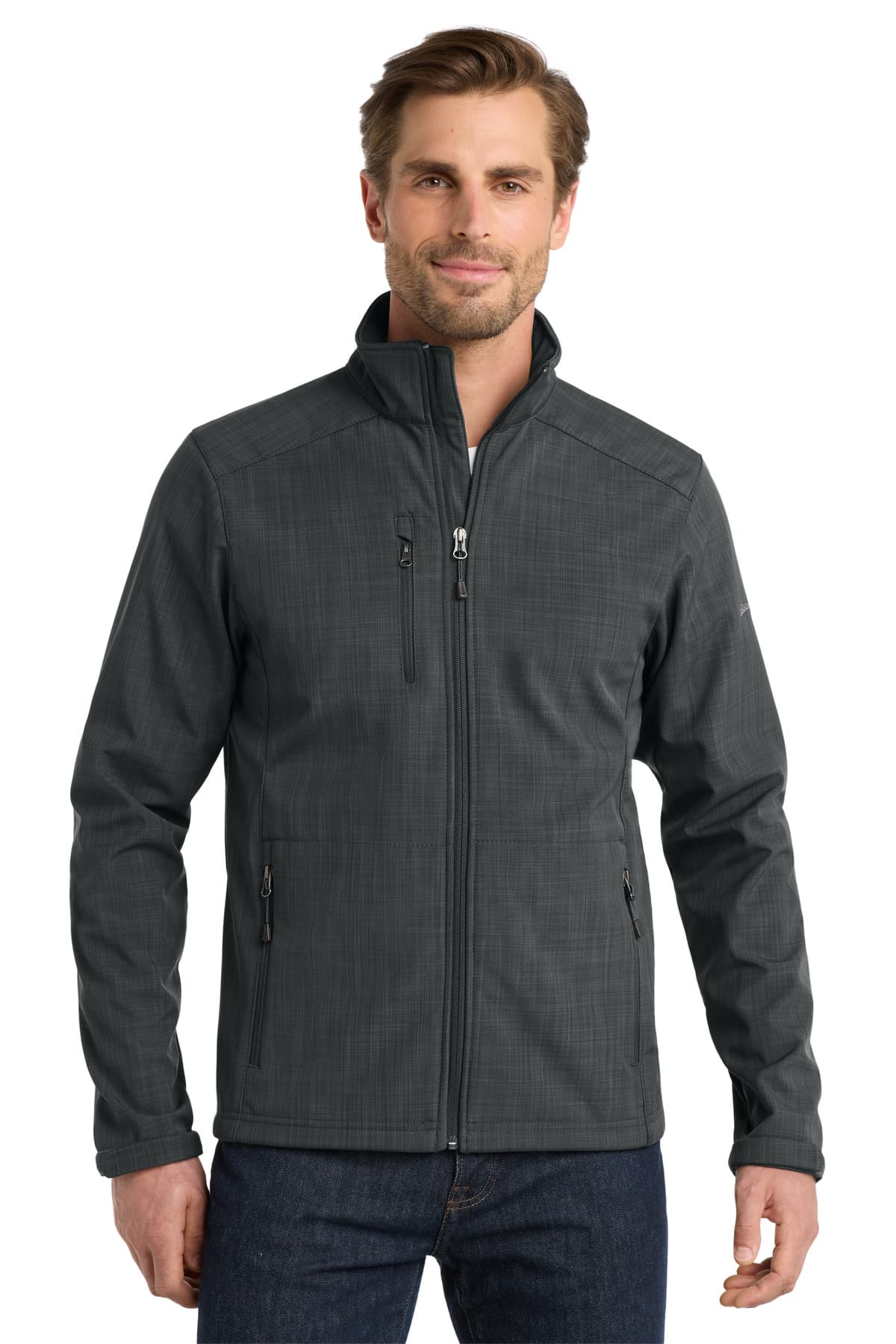 Eddie Bauer ® Shaded Crosshatch Soft Shell Jacket. EB532 thumbnail 3
