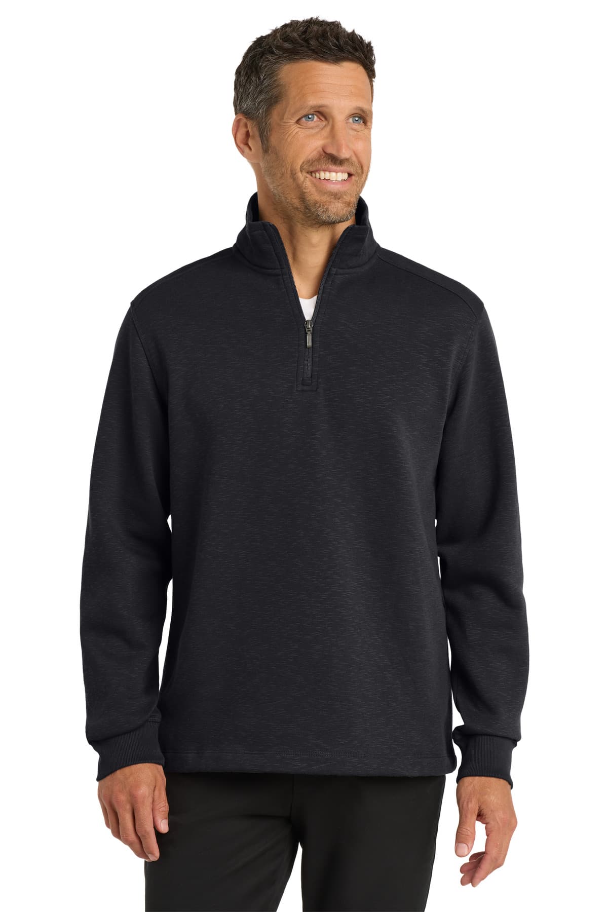 Port Authority ® Slub Fleece 1/4-Zip Pullover. F295 thumbnail 2