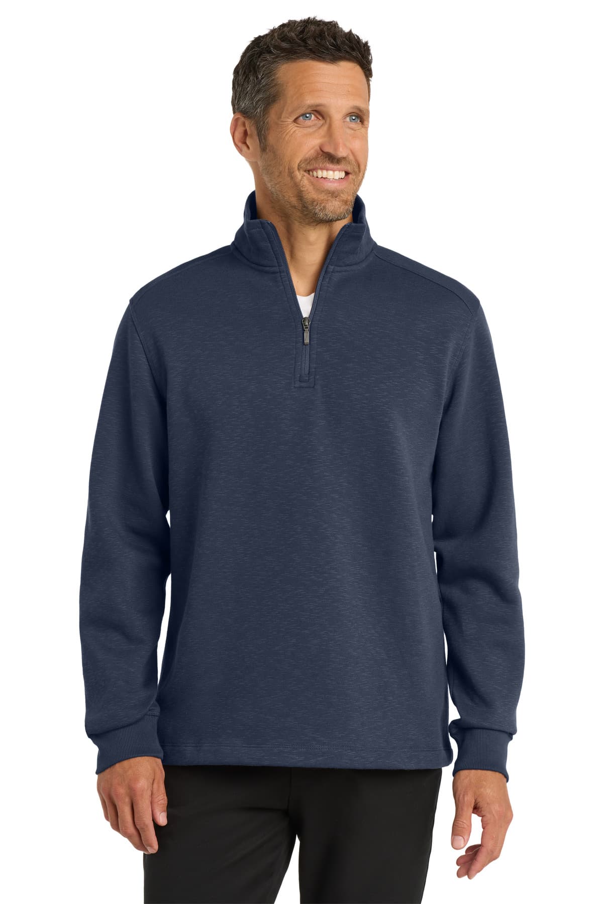 Port Authority ® Slub Fleece 1/4-Zip Pullover. F295 thumbnail 3