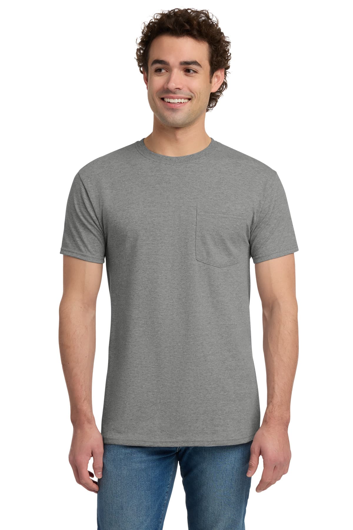 Jerzees ® - Dri-Power ® 50/50 Cotton/Poly Pocket T-Shirt. 29MP thumbnail 3