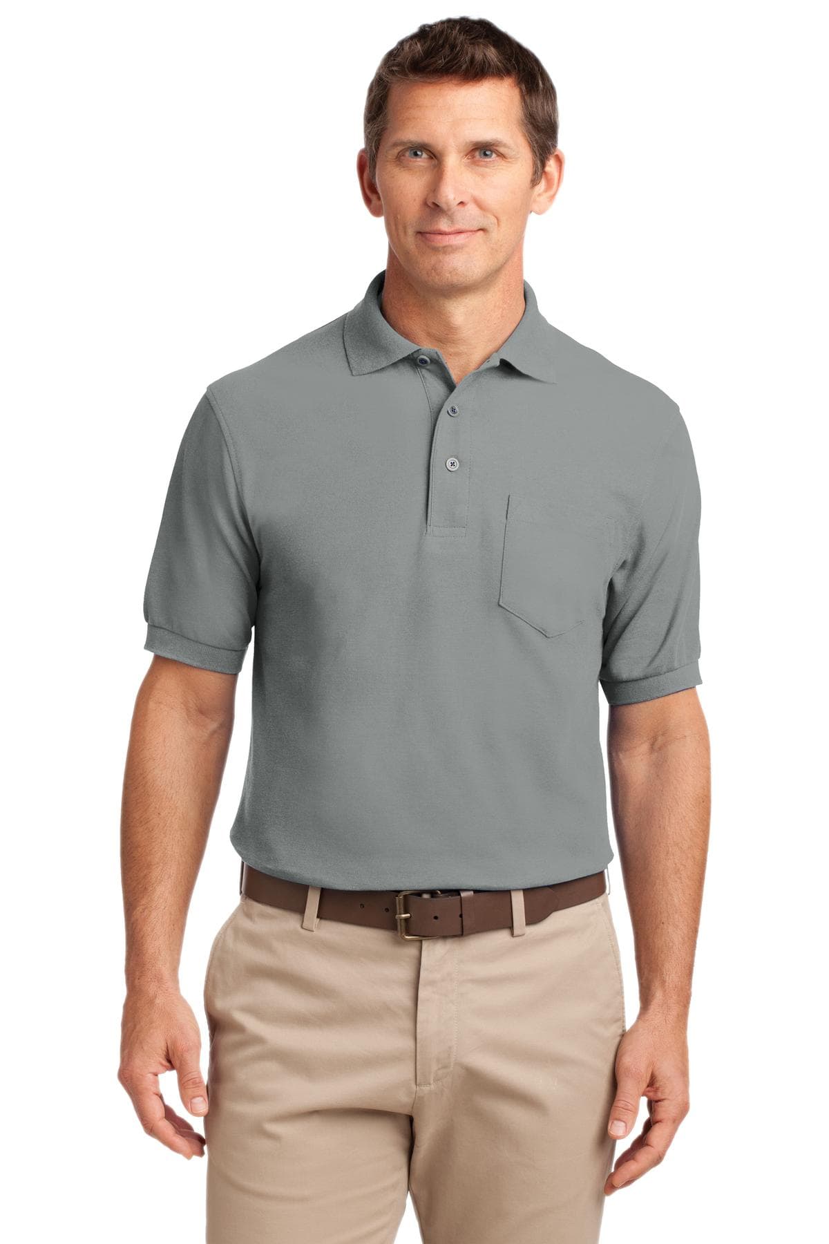 Port Authority ® Silk Touch Polo with Pocket. K500P thumbnail 5
