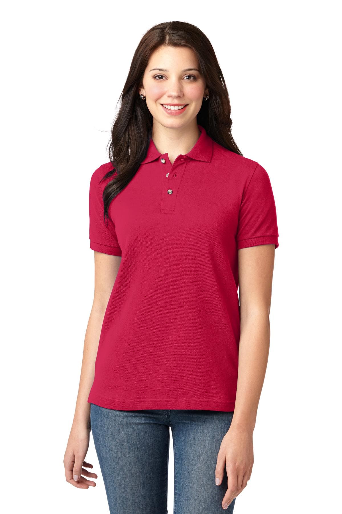 Port Authority ® Women's Heavyweight Cotton Pique Polo. L420 thumbnail 3