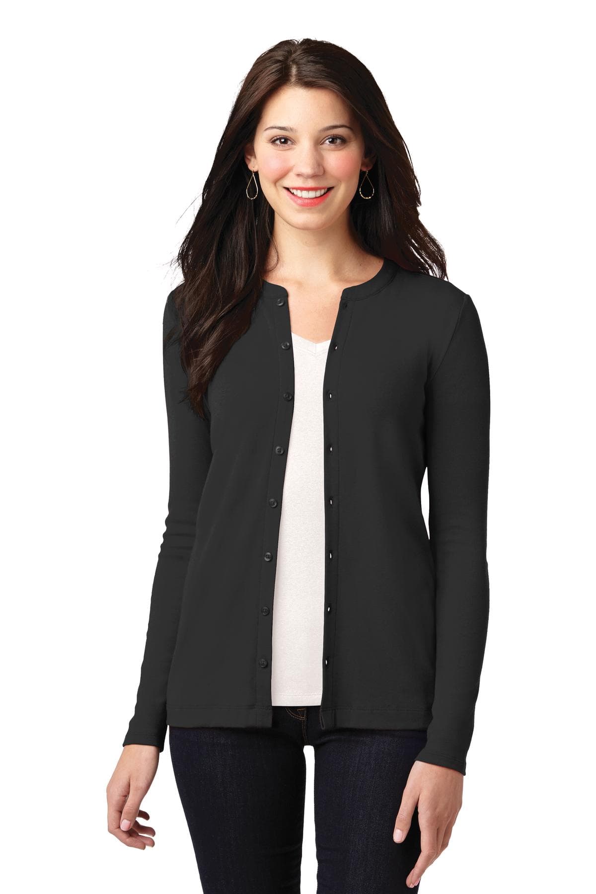Port Authority ® Women's Concept Stretch Button-Front Cardigan. LM1008 thumbnail 2