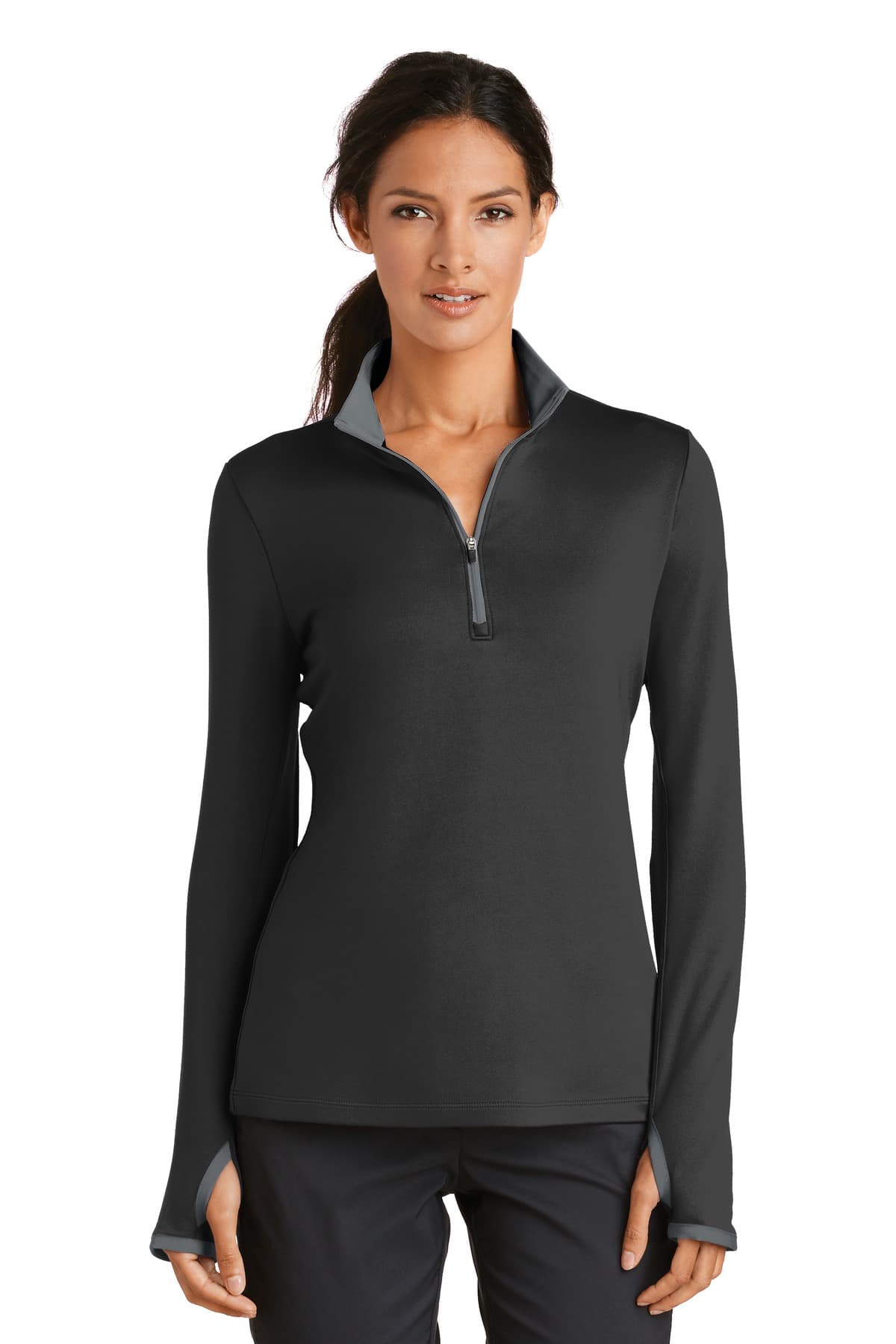 Nike Women's Dri-FIT Stretch 1/2-Zip Cover-Up. 779796 thumbnail 3