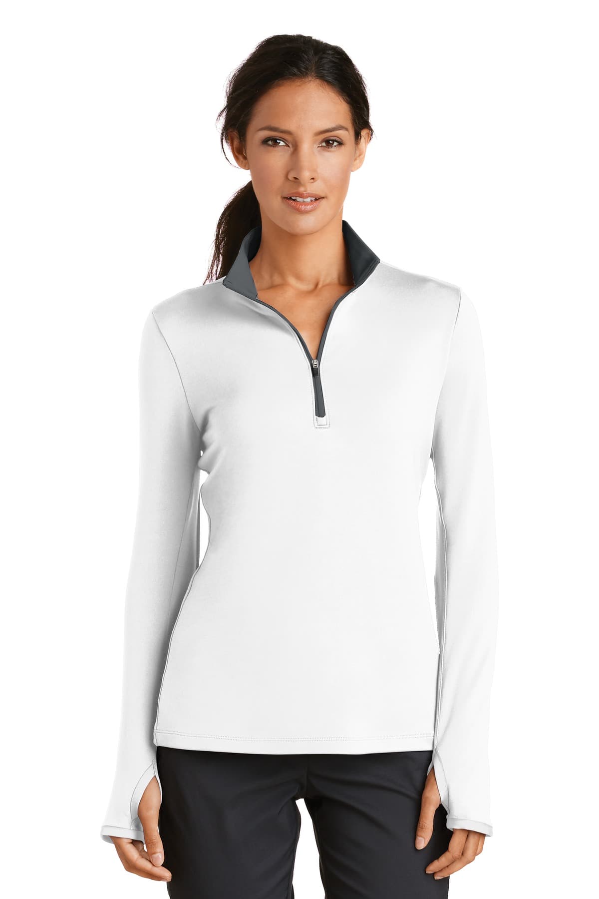 Nike Women's Dri-FIT Stretch 1/2-Zip Cover-Up. 779796 thumbnail 4