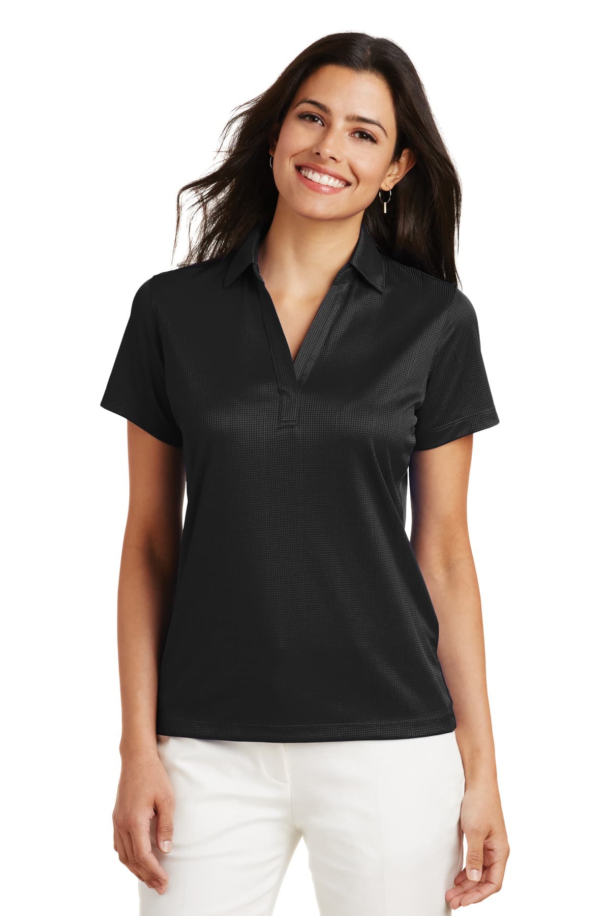 Port Authority ® Women's Performance Fine Jacquard Polo. L528 thumbnail 2