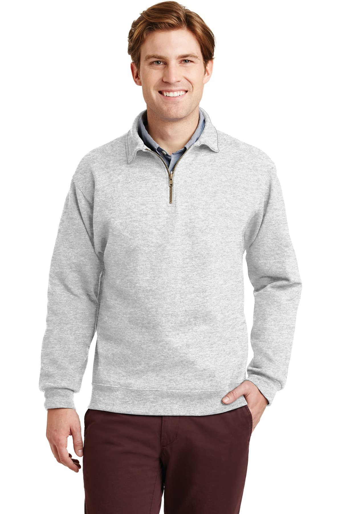 Jerzees ® Super Sweats ® NuBlend ® - 1/4-Zip Sweatshirt with Cadet Collar. 4528M thumbnail 2