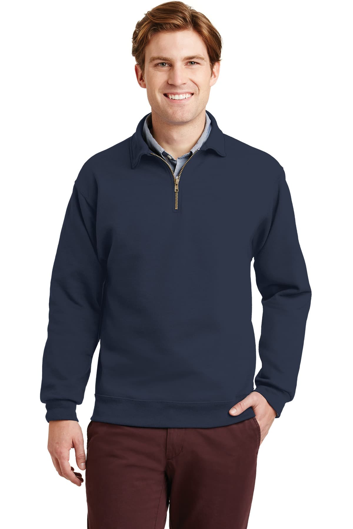 Jerzees ® Super Sweats ® NuBlend ® - 1/4-Zip Sweatshirt with Cadet Collar. 4528M thumbnail 5