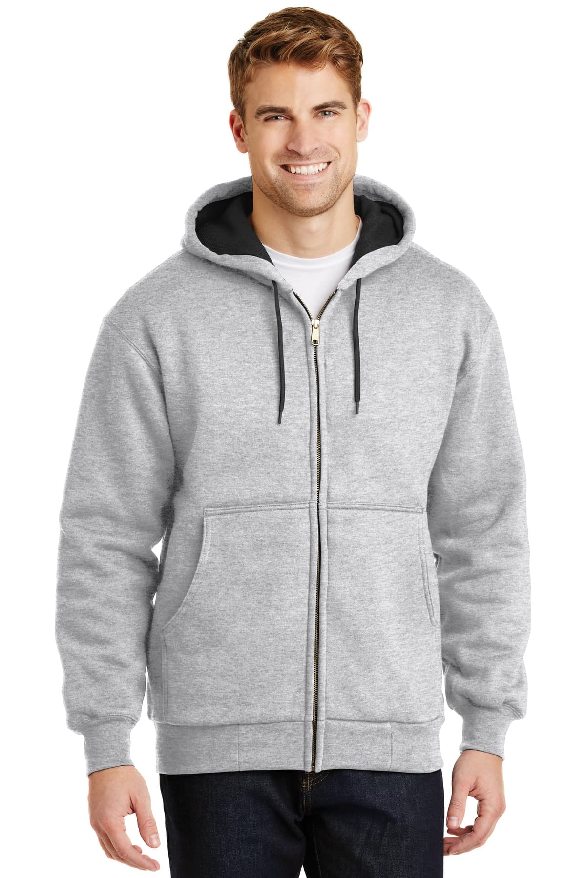 CornerStone ® - Heavyweight Full-Zip Hooded Sweatshirt with Thermal Lining. CS620 thumbnail 4