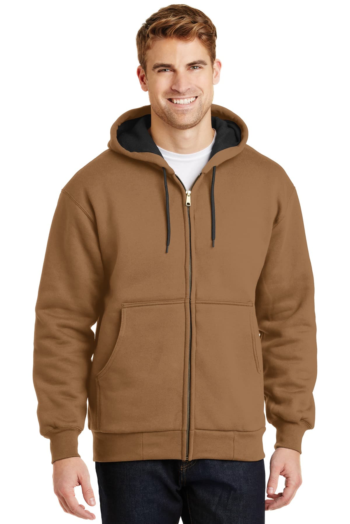 CornerStone ® - Heavyweight Full-Zip Hooded Sweatshirt with Thermal Lining. CS620 thumbnail 2