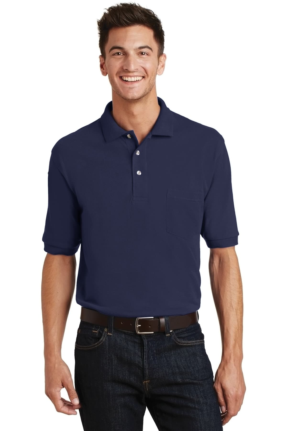 Port Authority ® Heavyweight Cotton Pique Polo with Pocket. K420P thumbnail 3