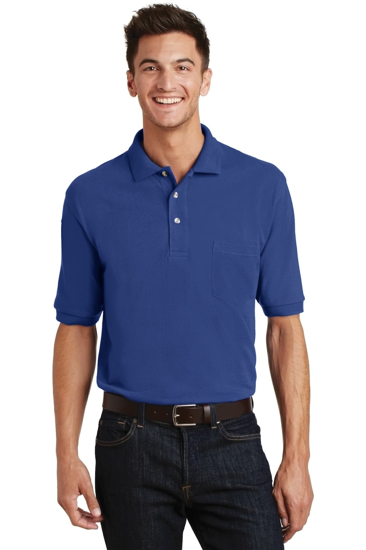Port Authority ® Heavyweight Cotton Pique Polo with Pocket. K420P thumbnail 4