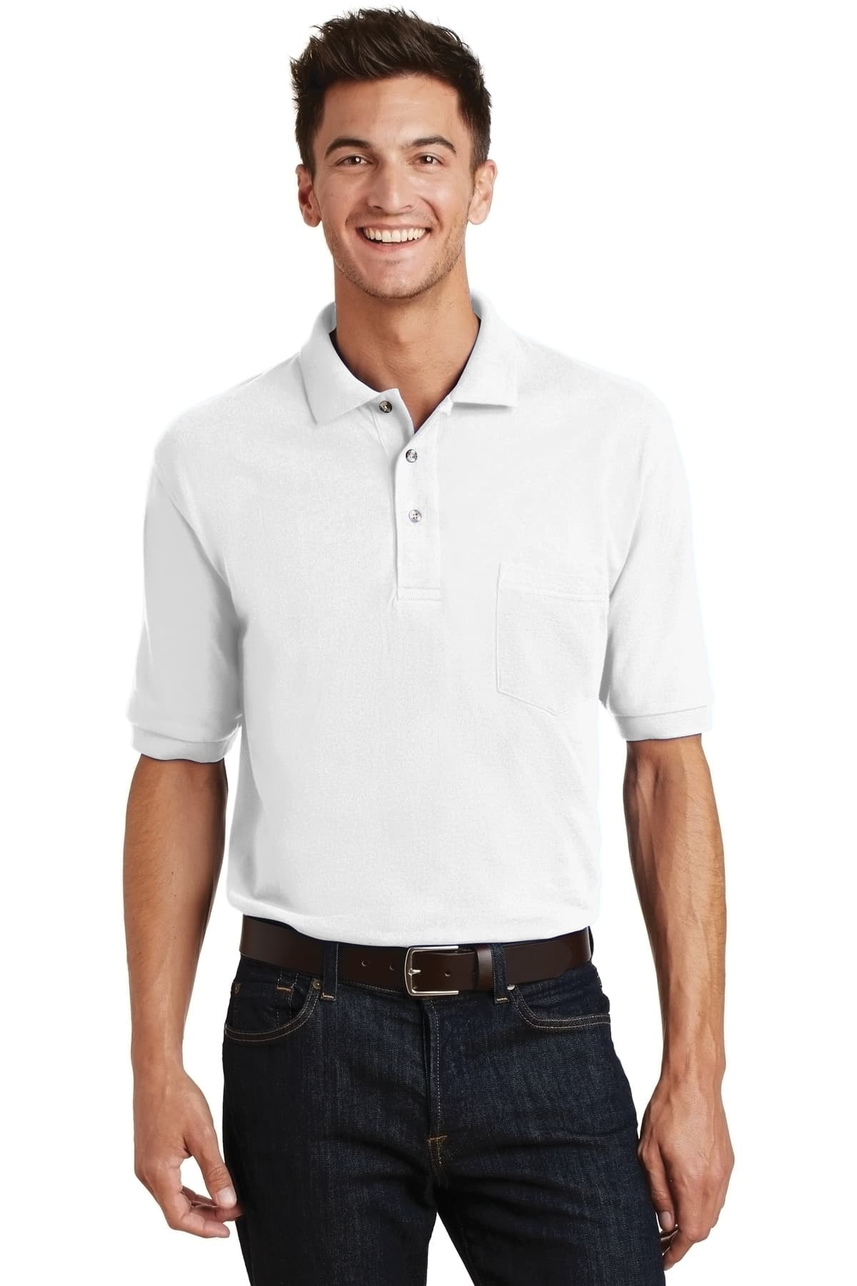 Port Authority ® Heavyweight Cotton Pique Polo with Pocket. K420P thumbnail 5
