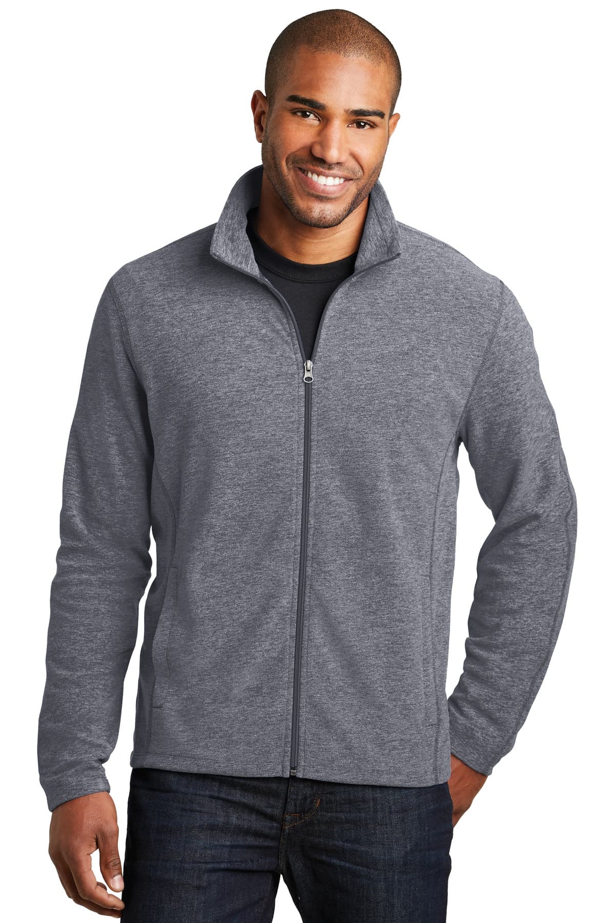 Port Authority ® Heather Microfleece Full-Zip Jacket. F235 thumbnail 5