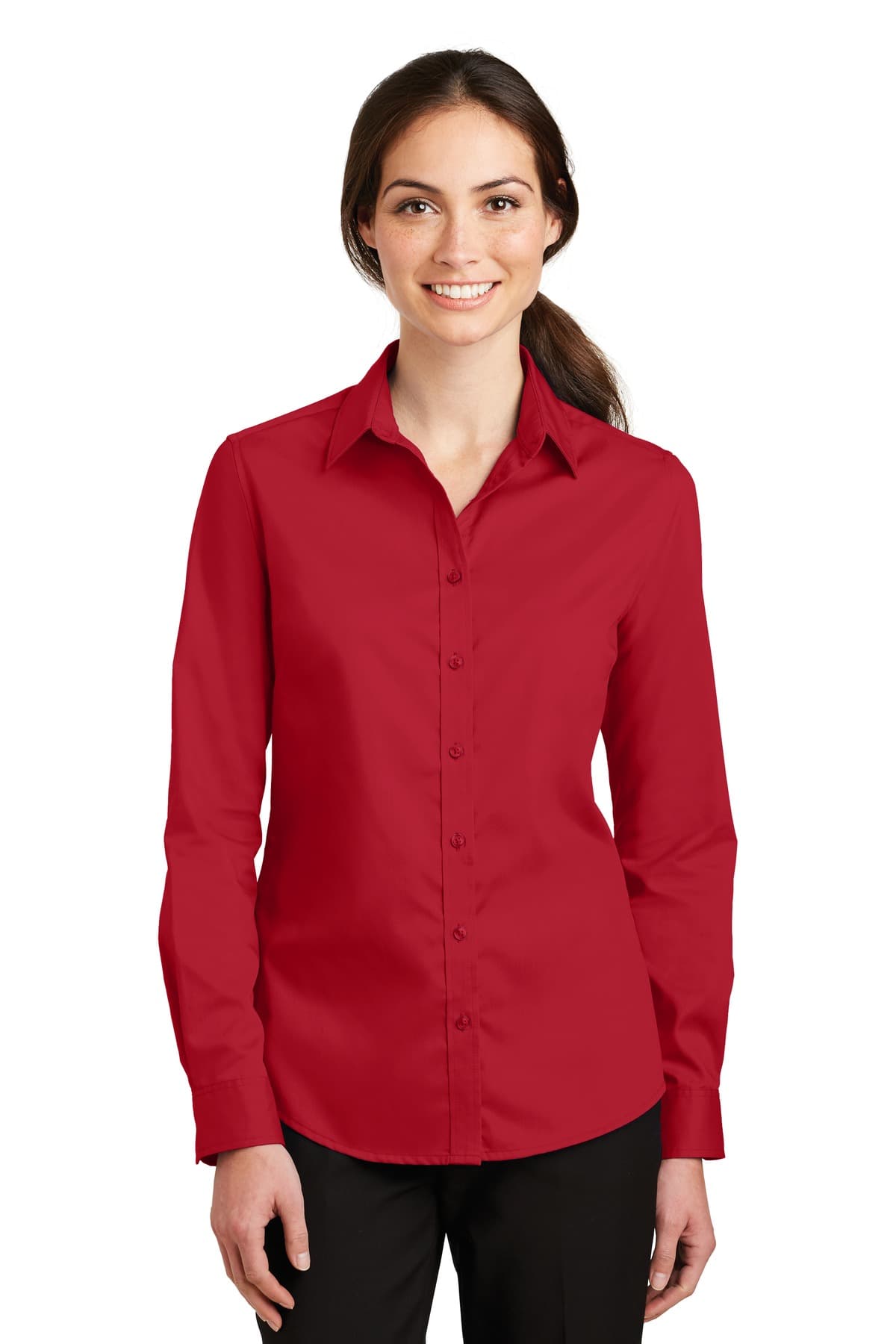 Port Authority ® Women's SuperPro  Twill Shirt. L663 thumbnail 3